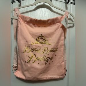 Disney Parks Bibbidi Bobbidi Boutique Cinderella Drawstring Backpack New